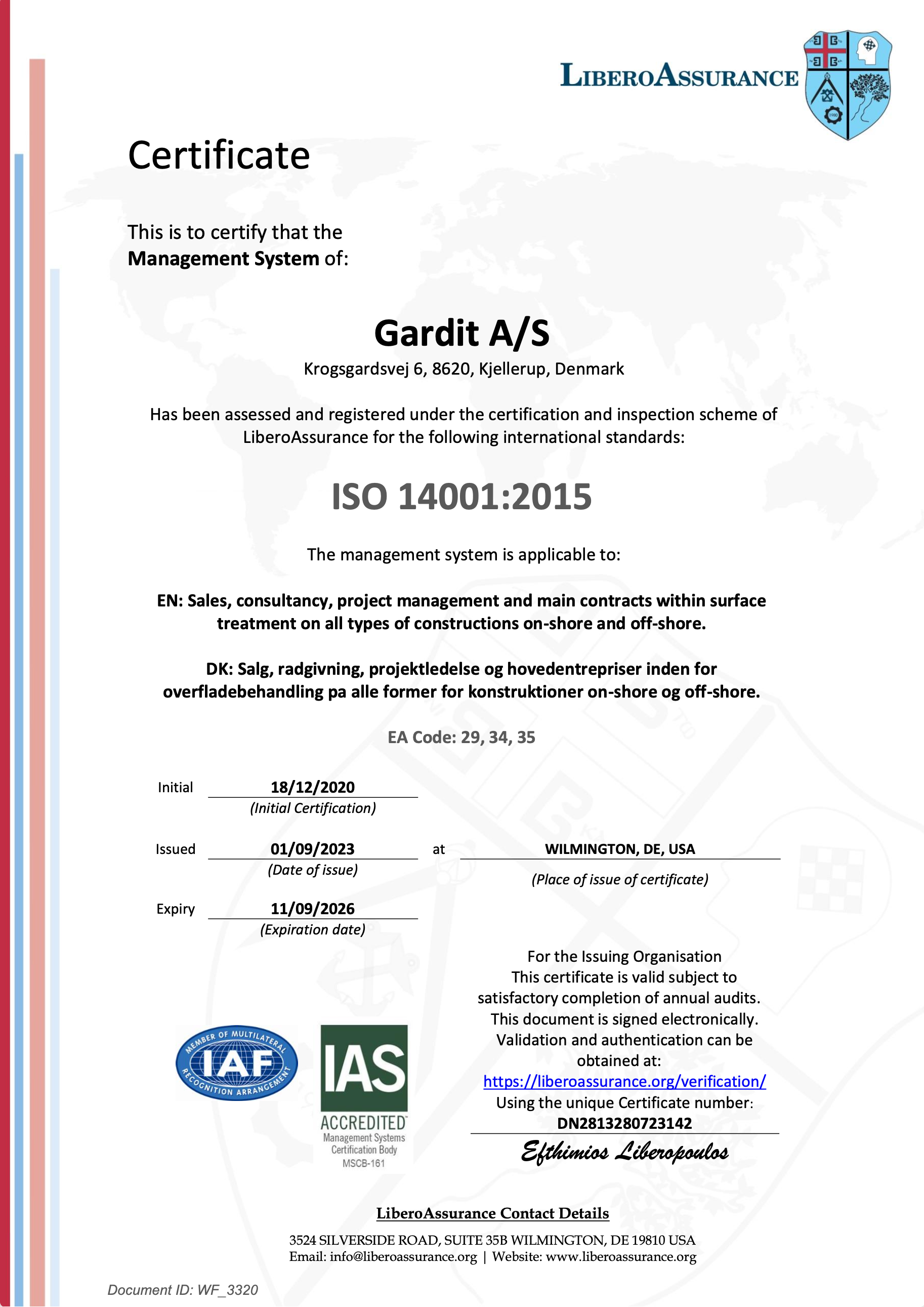 Gardit ISO 14001:2015