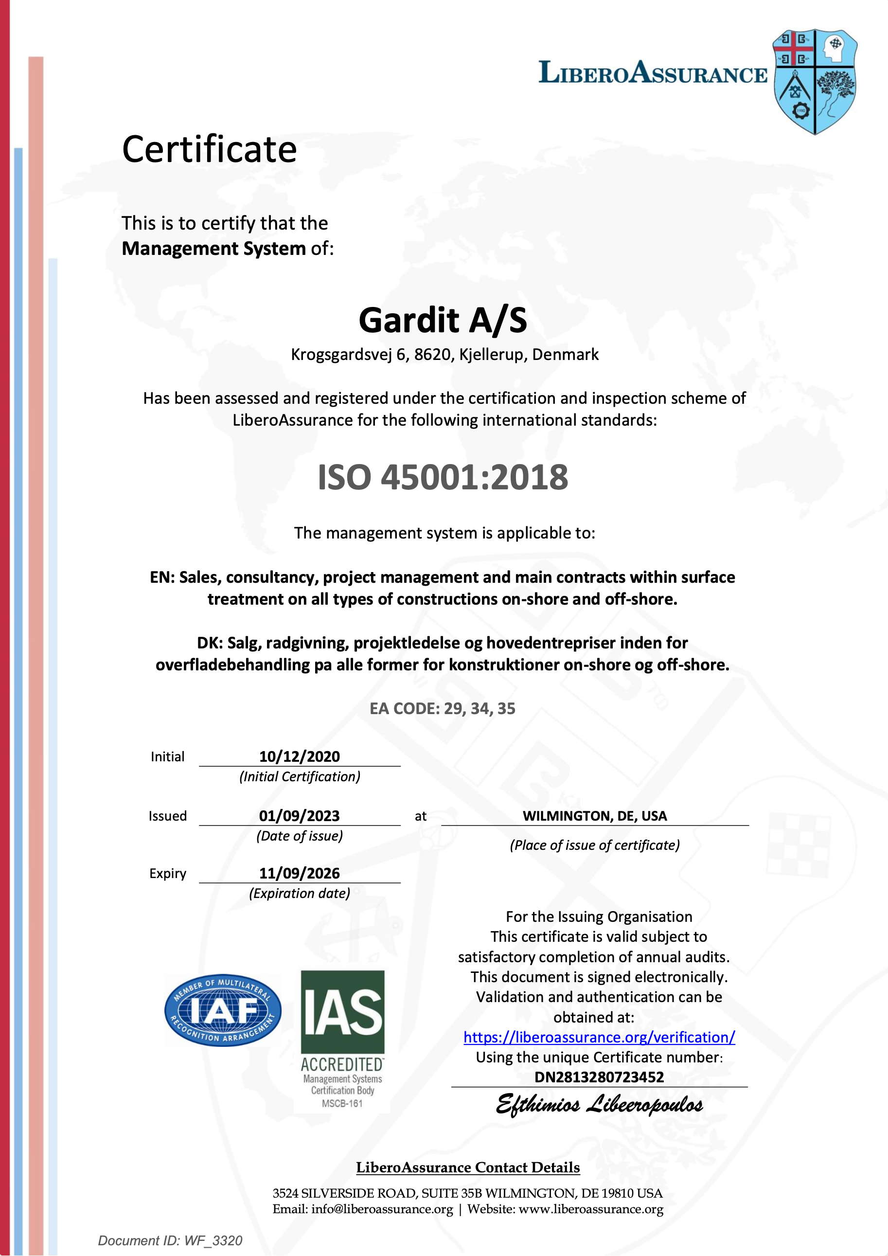 Gardit ISO 45001:2018